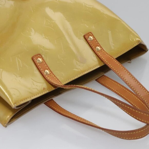 LOUIS VUITTON Monogram Vernis Reade MM Hand Bag Beige M91141 LV Auth ep7589 - Picture 10 of 14